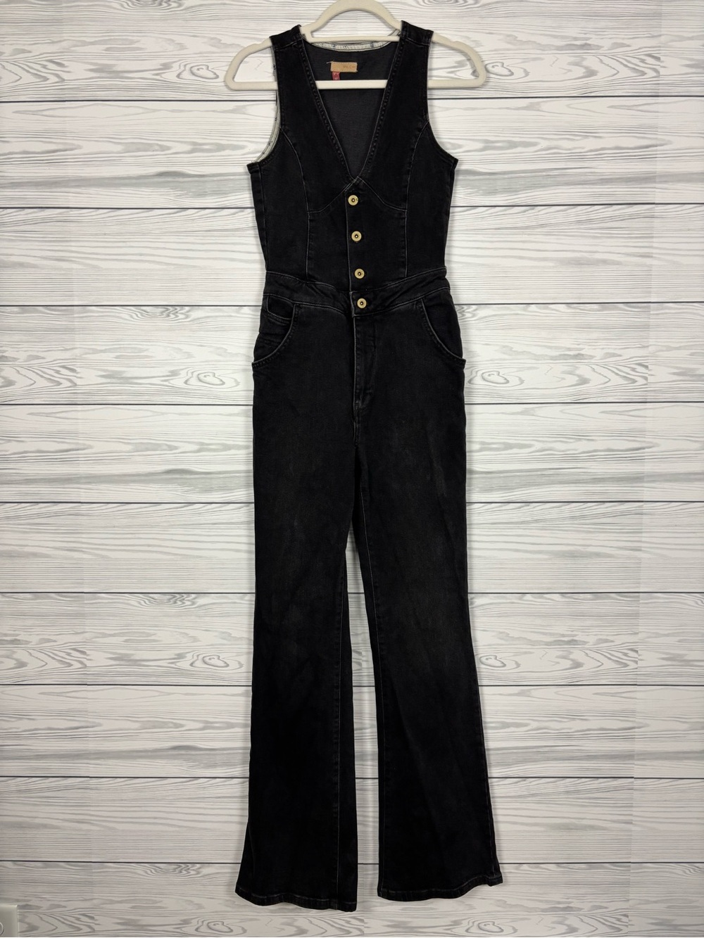 PILCRO Anthropologie Denim Jumpsuit size 6 - Picture 2 of 11